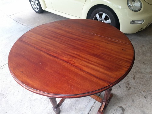 Antique Mahogany Table - Drop Leaf Gateleg Design (Early Victorian Era) - Picture 3 of 5