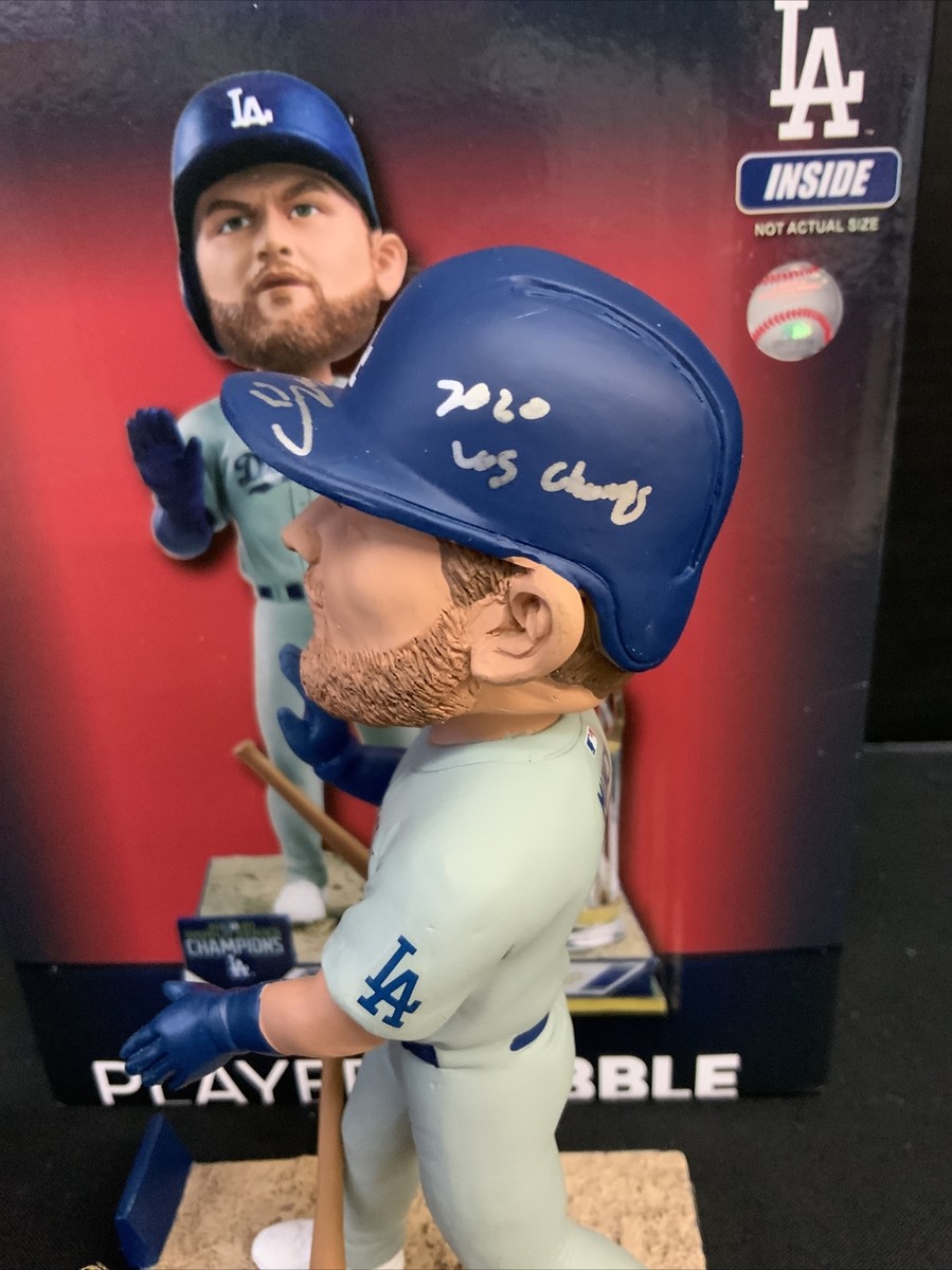 MAX MUNCY DODGERS SIGNED CHAMPIONSHIP BOBBLEHEAD 