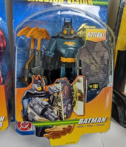 2003 Mattel Justice League Wonder Woman Batman Mission Vision Metal Head Tek MOC - Picture 3 of 4