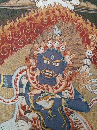 36"Tibet Tibetan ClothSilk Vajravarahi Vajrayogini Dakini Goddess Tangka Thangka - Picture 2 of 6