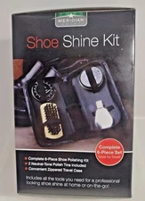 Shoe Shine Kit  Meridian Point 6 Piece Shoe Shine Kit Set Travel Case