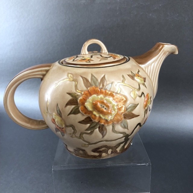 Vintage Arthur Wood Chinese Rose 45 Cup Pottery Teapot England Tea Pot