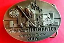 AMERICAN FIRE FIGHTERS Limited COMMEMORATIVE BELT BUCKLE SISKIYOU 2002