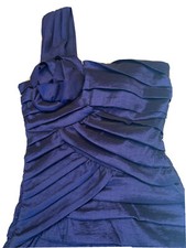 One Shoulder dress Dark Purple Textured Size 3 Layered Bodycon