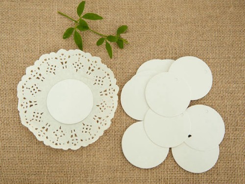 100 Blank Thank you Craft Kraft Paper Hang Tags Price Gift Cards Wedding Label - Picture 24 of 32