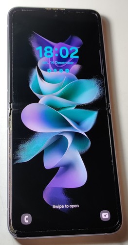 Samsung Galaxy Z Flip3 5G SM-F711B 128GB Lavender Unlocked (Minor Cracked) #250F - 第 1/10 張圖片