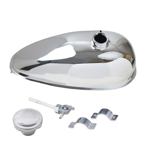 0.5/1 Gallan Gas Petrol Tank Cap Chromed Color Fit 49 60 66 80 cc Motorized Bike - Picture 14 of 17