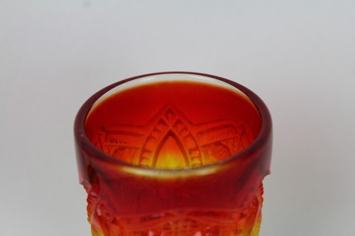 Par de cordiales de vidrio vikingo amberina - Imagen 4 de 7
