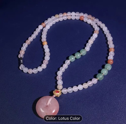 Natural jade necklace with peace buckle jade necklace, Best Gift For Friends - Picture 5 of 6
