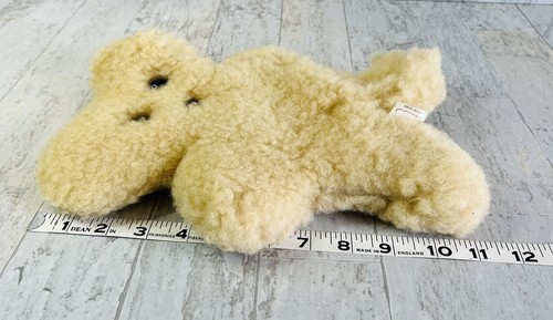 TAMBO TEDDIES KOALA BICKIE BEAR Sheepskin Flat SHEEP 100% WOOL White Toy Plush - Picture 4 of 5