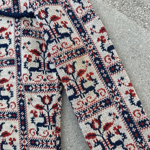 Vintage 1940s Catalina Knit Sweater Jacquard Floral Fauna Deco Sportswear Top - Picture 10 of 15