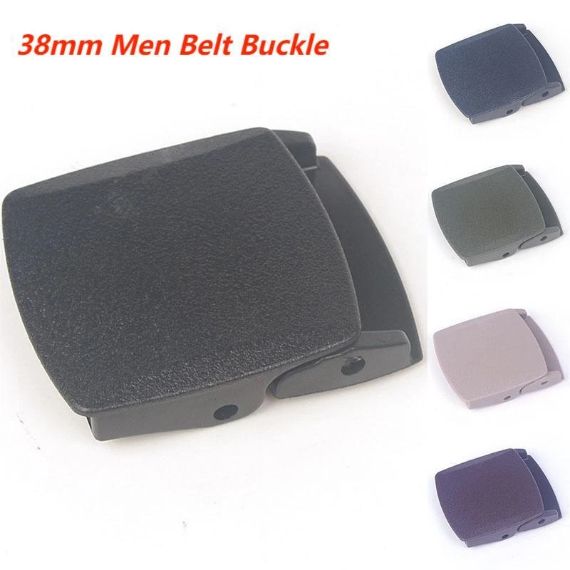 38mm Plastic Belt Buckle Men's Canvas Cosplay Military Adjustable Tied Webbing