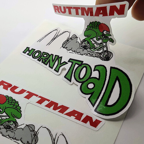 RUTTMAN HORNY TOAD Mini Fahrrad Aufkleber | Vinyl AUFKLEBER, nach links und rechts gerichtet, 4" - Bild 3 von 3