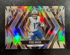 2023 Panini Phoenix Football Puka Nacua Fire Forged Rookie RC Silver #FF-8 RAMS