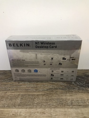 Carte de bureau sans fil Belkin N1 MIMO Windows 2000 XP 32 bits emplacement PCI NEUVE SCELLÉE - Photo 2/5