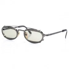 Jean Paul Gaultier 56-7116 Punched Metal Design Clip-on Sunglasses Black