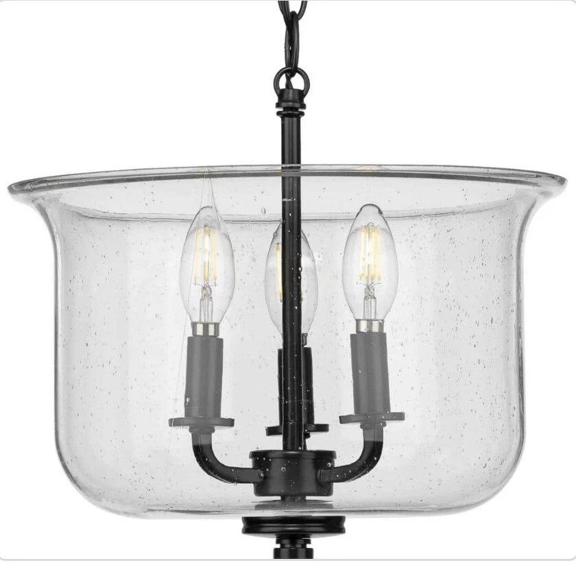 Progress Lighting P350153-031 Winslett 3-Light Black Convertible Flush Mount - Image 3 of 4