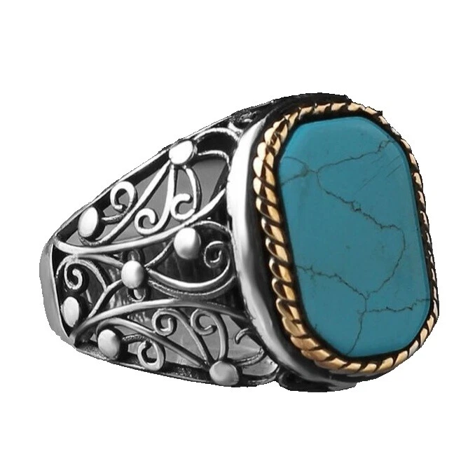 Anillo de 9.5 Anillos Turquesa para hombres