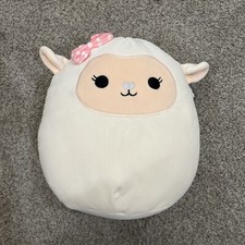 Easter Squishmallows Lily the Lamb with Pink Bow 11" Soft Plush NEW