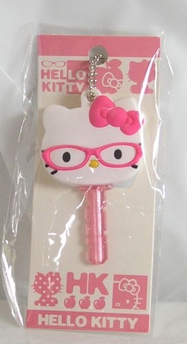 Hello Kitty Nerd Rosa Gafas Llavero Cubierta Gorra Llavero 3D Nakajima Sanrio 2010 Nuevo en paquete - Imagen 2 de 5