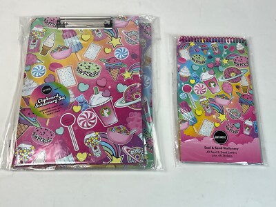 Top Trenz Planet Sweets Clipboard School Supplies Stationary Set Emoji New