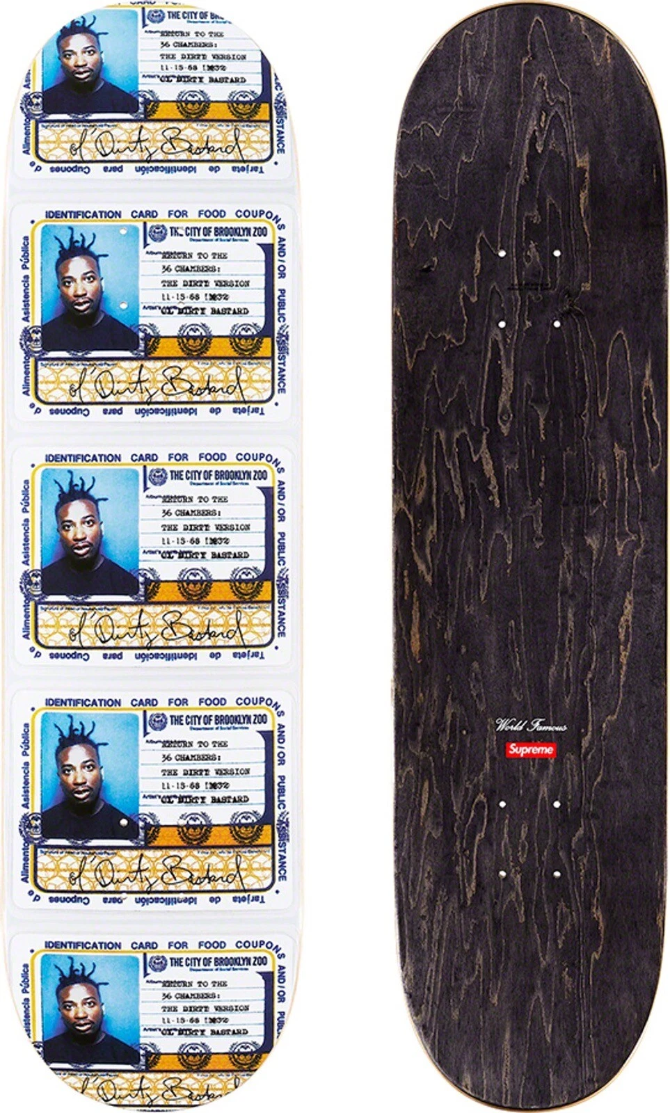 Skateboard Supreme Ol' Dirty Bastard flambant neuf dans son sac supreme original