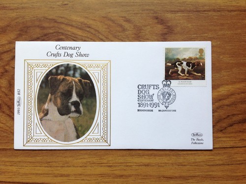 Boxer Dog Crufts Centenary GB 1991 Benham Special Handmark First Day Cover - Picture 3 of 3