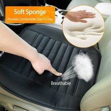 Car Seat Cover Pad Leather Cushion Universal Fit Bamboo Charcoal Half-surrounded