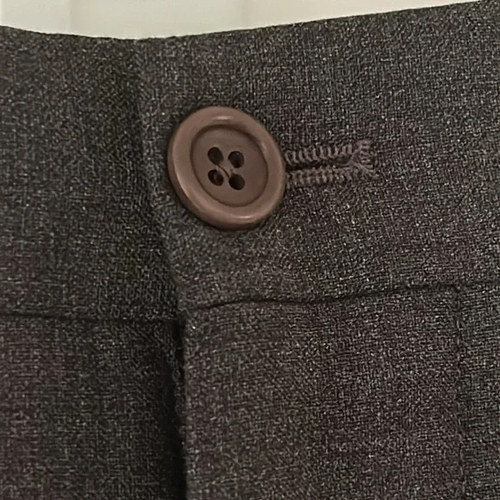 Armani Men’s Size 30 Lana Wool Dark Gray Vintage Slacks Made in Italy One Button - Picture 4 of 14