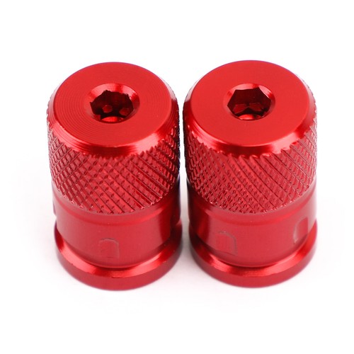 2pcs CNC Red Anti-Thief Tire Valve Stem Caps For Car Truck Bike Motorcycle T7 - Picture 8 of 12
