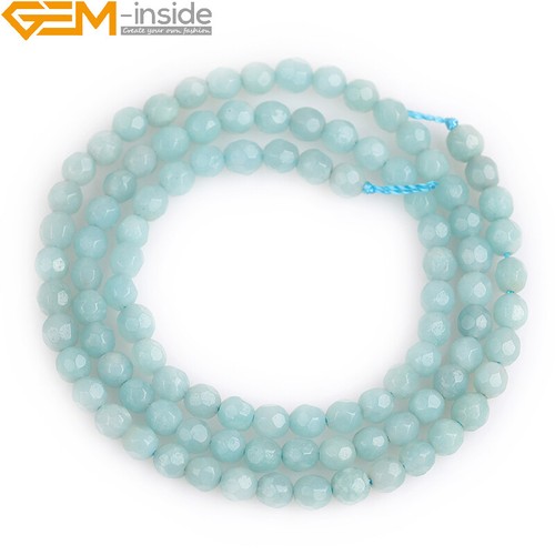 Natural Amazonite Round Stone Beads Loose Jewelry Making 15" Semi-pricious - Picture 7 of 38