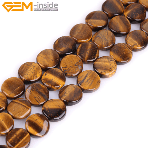 Heart Coin Drop Oval Stone Natural Yellow Tiger Eyebeads Jewelry Making 15" - Picture 86 of 92