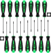 14Pcs Mini Hex Screwdriver Set, Metric(0.9Mm-3Mm) SAE(0.035"-1/8) Hex Allen Wren