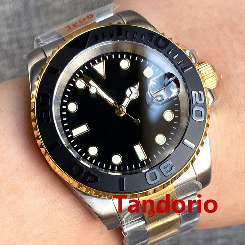 20ATM Diving Tandorio 40mm Sapphire Glass Japan NH35A Two Tone Mens Auto Watch - Picture 14 of 22