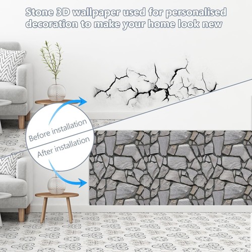 20 Stück 3d Wandverkleidung Steinoptik Wandpaneele Steinpaneele Tapete 30*30cm - Bild 15 von 24