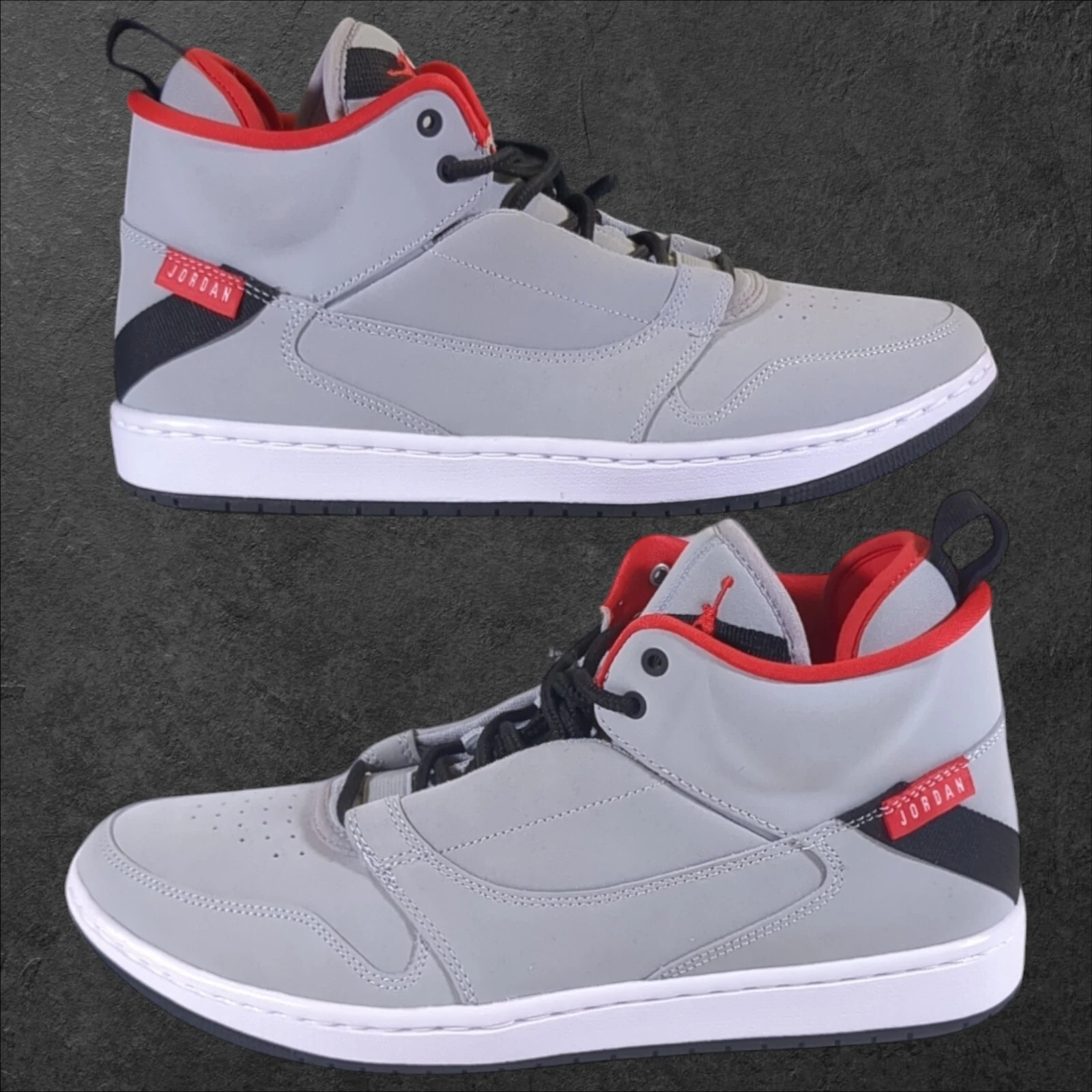 Nike Jordan Fadeaway Sneaker Uomo 9 Grigio Lupo Università Rosso Bianco AO1329 060