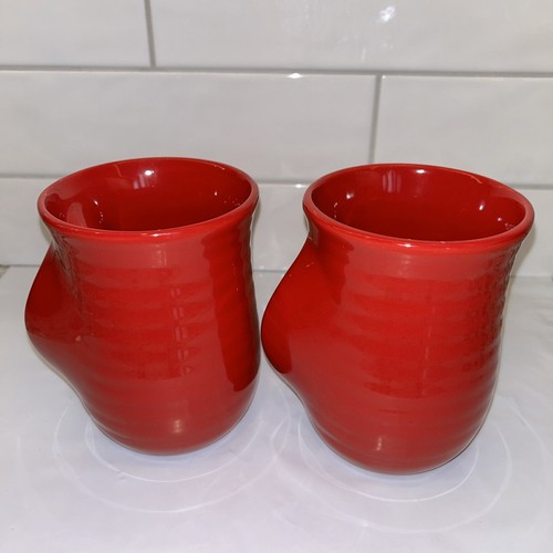 DEI Dennis East Rojo Calentador de Mano Derecha Taza de Café Cerámica Mano Derecha 16 OZ X 2 - Imagen 5 de 10