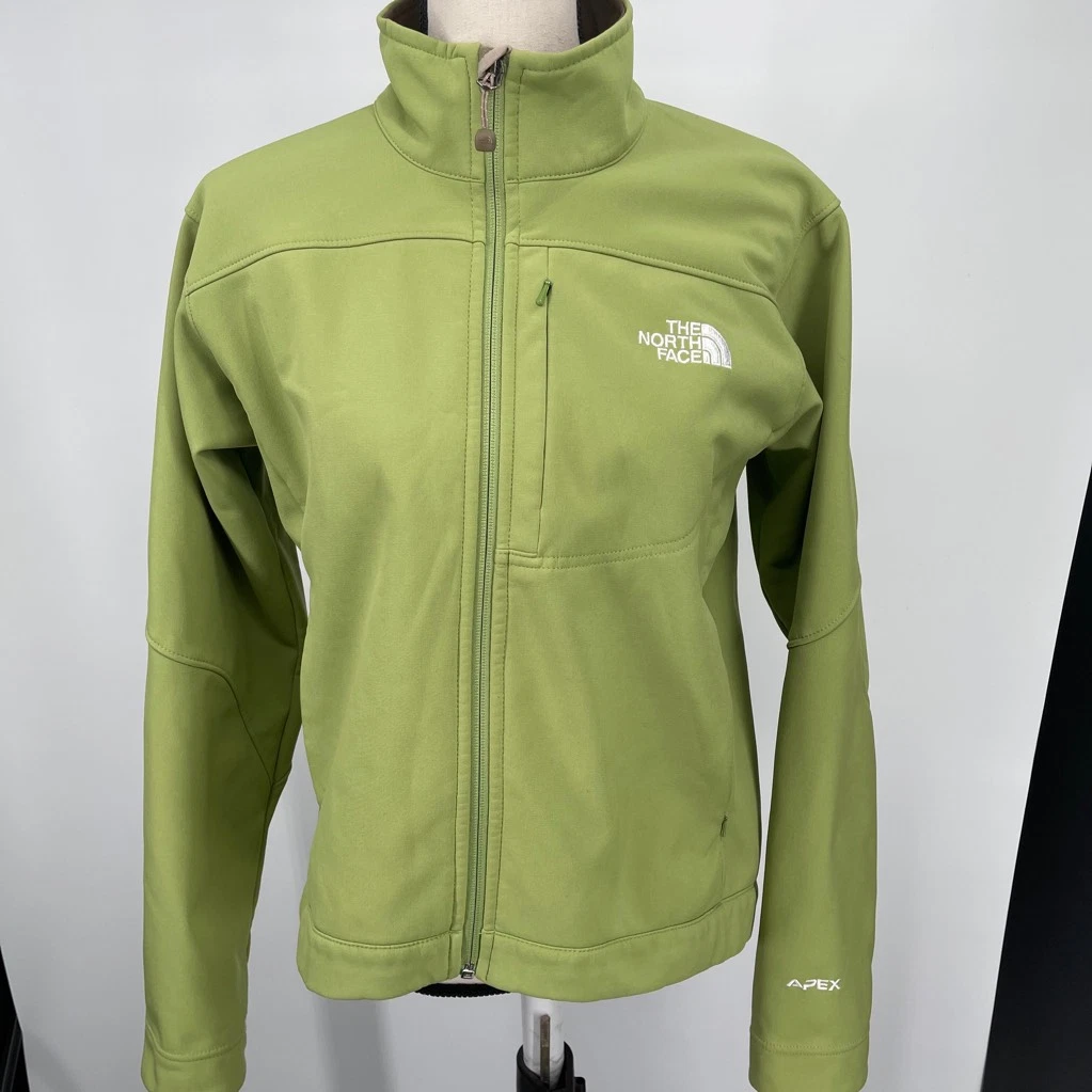north-face apex softshell mock neck zipper mesh pocket jacket