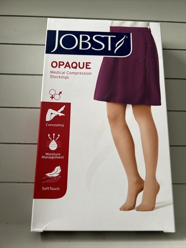 Jobst Opaque Medical Compression Stockings Natural CCL1 Gr/Sz 1 AD Petite - Picture 1 of 8