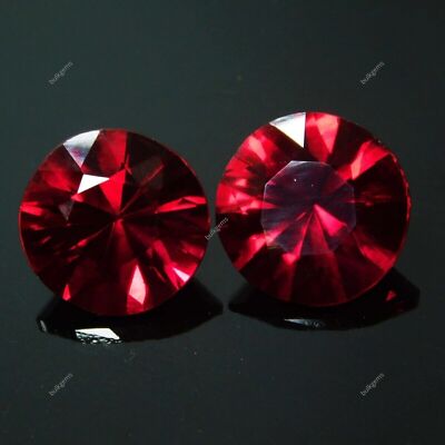 11 MM Natural Ruby Round Shape Certified Red Loose Gemstone Pair Jewelry Making