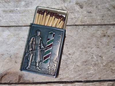 Vintage Soviet Match Box Holder RKKA Agitation Match Safe Case Border Guard USSR