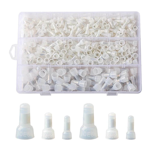 350 Stck. Geschlossenes Ende Crimpkappe Kupferkern Nylon Drahtverbinder 22-10 AWG Klemmen - Bild 2 von 12