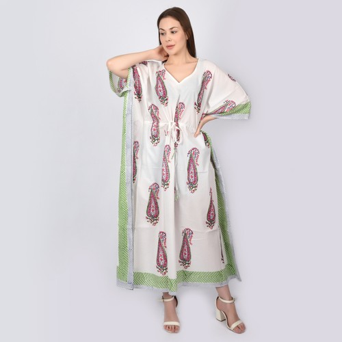 Long Kaftan Women dress-Hippy-Boho-Maxi-Plus-Size-Caftan-Tunic-Dress-Beachwear - Picture 3 of 7