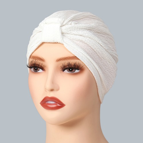 Mujeres Indias Turbante Bufanda Hijab Sombrero Musulmán Pérdida de Cabello Quimio Gorra Gorro Cubierta Envolvente - Imagen 16 de 28