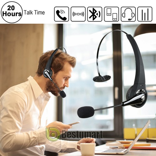 Bluetooth Wireless Noise Cancelling Clear Single Headset For Truck Driver Phone - Picture 4 of 12