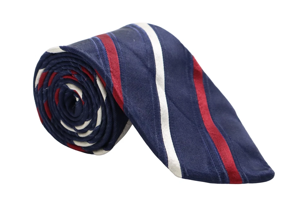 Corbata clásica a rayas de seda encuadernada Enrico Coveri 57 1/2X3 11/16 pulgadas para hombre Foto 2 de 4