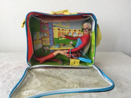 Barbie School Style Doll & Lunch Bag 2001 Backpack, Classroom Supplies, Glasses