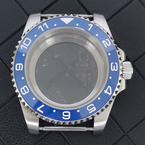 Custodia orologio in acciaio inox movimento NH34 GMT cassa piatta in vetro zaffiro guscio - Foto 14 di 30