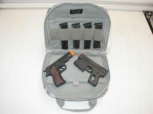 Pistol Soft Case Handgun Tactical Range Bag Gun Pouch Shooting Lockable Storage - Picture 6 of 11