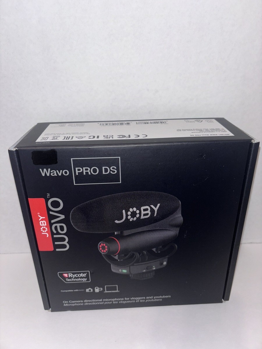 JOBY Wavo PRO DS On-Camera Shotgun Microphone, Black/Red #JB01801